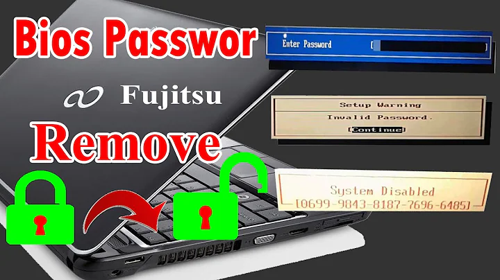 Fujitsu Lifebook bios disable password SH530 । fujitsu laptop factory reset । remove bios password