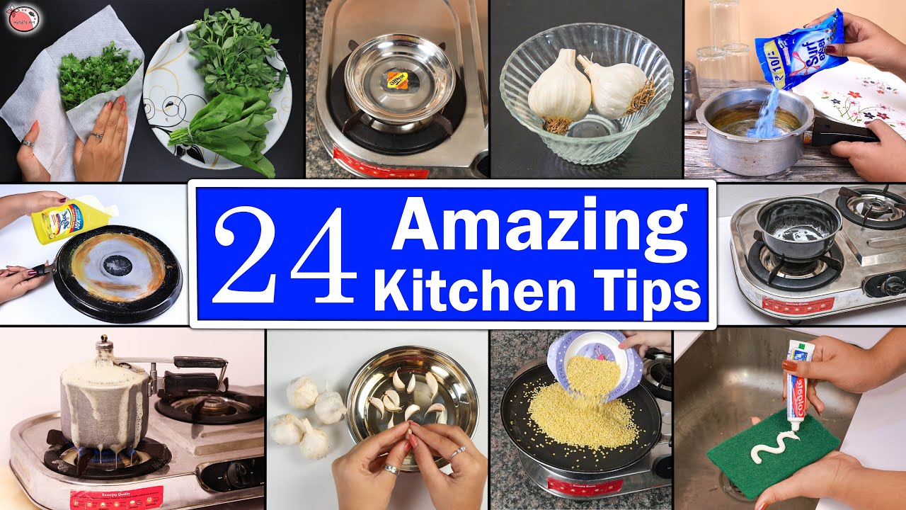 24 Amazing Kitchen Tips  Hacks  Useful Cleaning  Kitchen  Hacks  Hetalsart