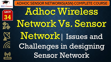 L34: Adhoc Wireless Network Vs. Sensor Network| Issues and Challenges in designing Sensor Network