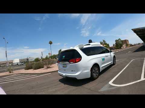 Autonomous Vehicle, Waymo Taxi Ride, Drop Off at Mesa Community College, Mesa, Arizona 6/22 GX031779
