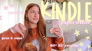 kindle paperwhite unboxing, pros & cons, 60+ kindle unlimited recs & tbr 📖☁️💫