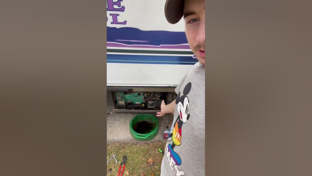 Onan 4000 generator oil change YouTube
