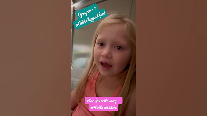 Adele's  biggest little fan, Graycen, singing Hell...