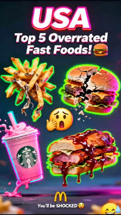 Top 5 Fast Foods Americans Think Are Amazing… But Are Overrated! 😅🍔, #food #usa #shorts