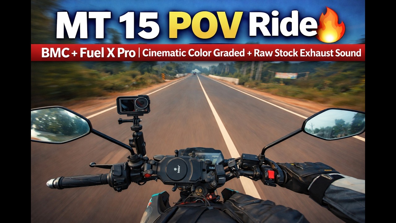 MT 15 POV Ride | BMC + Fuel X Pro | Cinematic Color Graded + Raw Stock Exhaust Sound