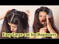 घर पर बाल काटने का आसान तरीका/ Easy layer haircut method for beginners