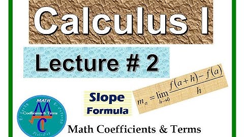 Calculus - 1,   Lecture # 2  (Tangent Lines & Slope Predictors)