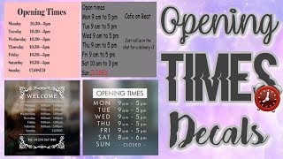 Roblox Bloxburg Opening Times Decal Id S Youtube - roblox decal id for a cafe