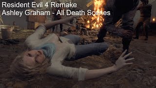 Resident Evil 4 Remake - Ashley Graham - Sherry Birkin's Outfit - All Death Scenes