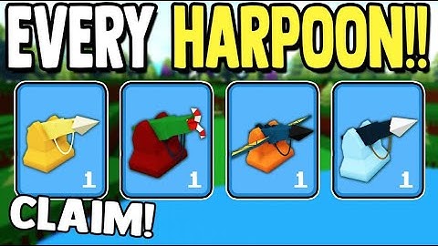 *EVERY* HARPOON!! (CLAIM) | Build a Boat for Treasure ROBLOX