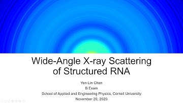 Wide-Angle X-ray Scattering (WAXS) of Structured RNA, Yen-Lin Chen, PhD Defense, AEP, Cornell 2020