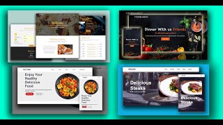 Create a Responsive Restaurant Website | HTML CSS JavaScript Tutorial for Beginners | four in one