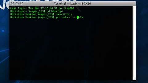 ejecutar programa c en mac