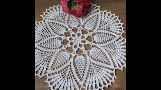 Serwetka do koszyczka wielkanocnego z ananaskami-crochet doily with pineapples