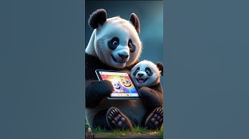 😍 Panda and her cub: watching a small concert in the yard 🥰 ZeleTok ✅ #panda #cute #love #shorts