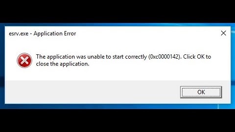 How to fix Windows 10 ESRV.EXE Application Error (0xc0000142)