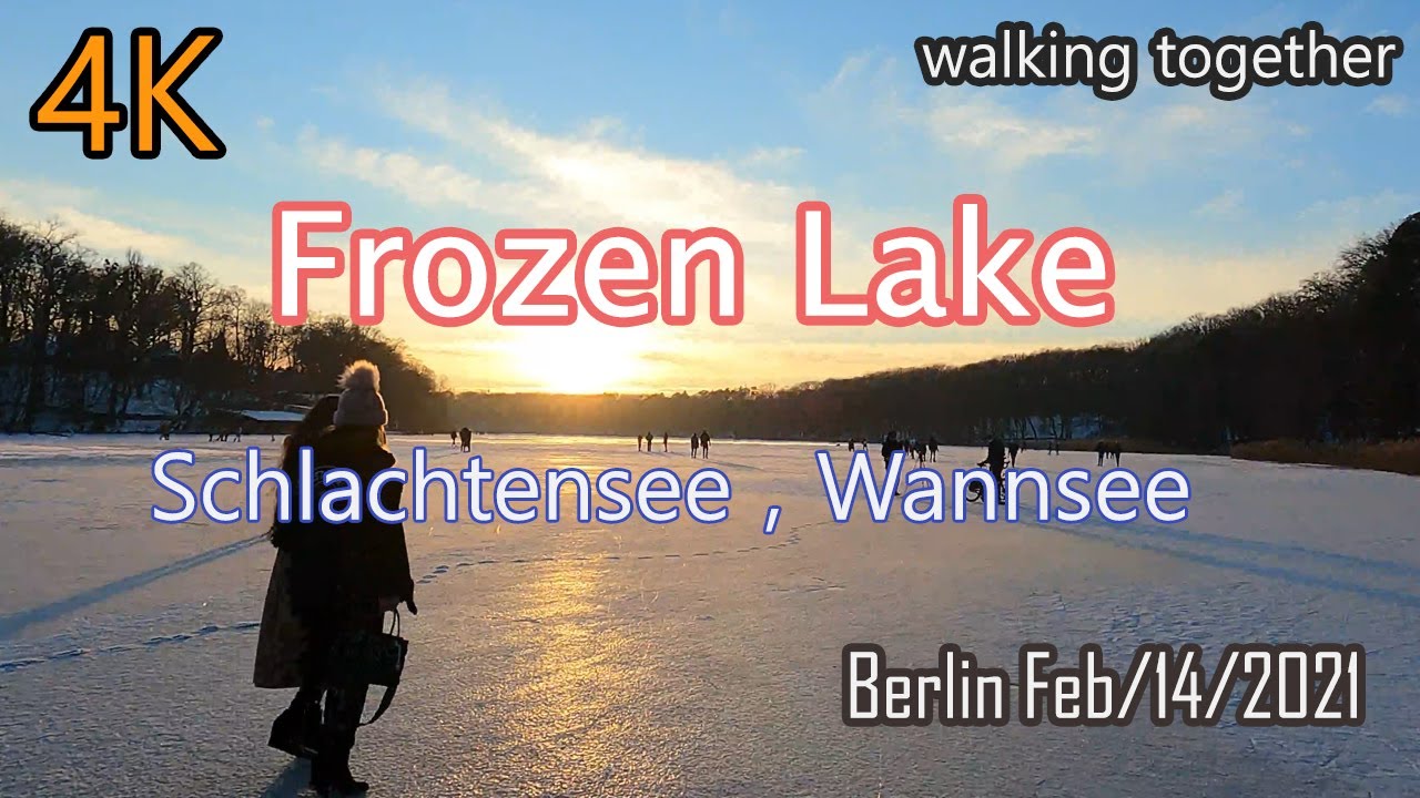 [4K] Frozen Berlin, schlachetensee, wannsee. 큰 호수마져 얼어버린 이번겨울 베를린. 영상으로 느껴보세요.