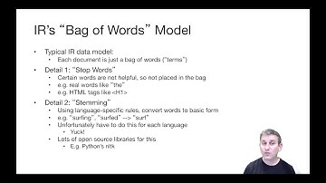 Lecture 15 Part 2 Bag of Words