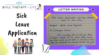 Sick Leave Letter | One-day Absence at Office | Letter Writing | Skill Therapy - Lite
