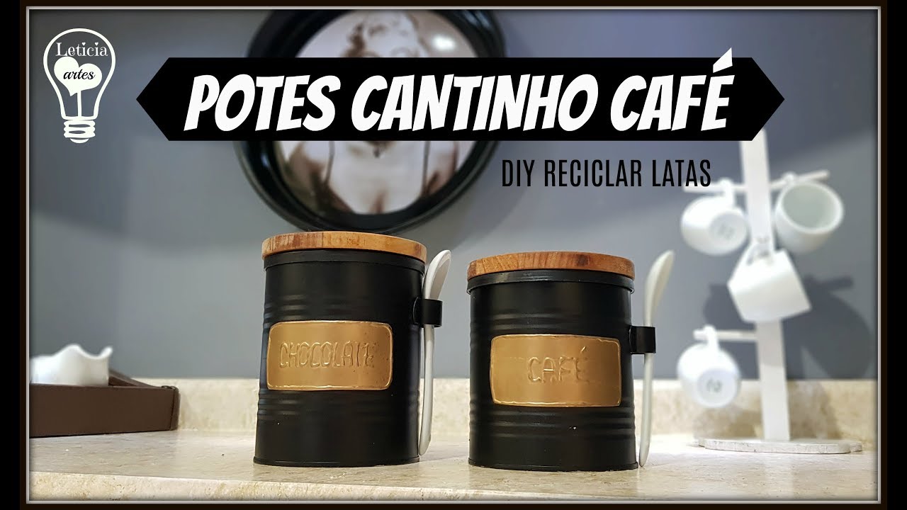 POTE CANTINHO DE CAFÉ COM LATAS 