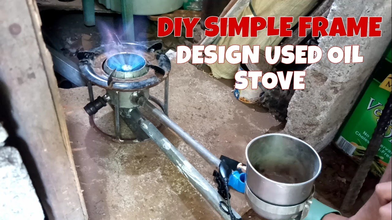 diy simple frame used oil stove - YouTube