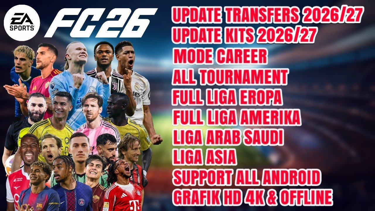 FIFA 14 MOD FC 26 ANDROID OFFLINE| UPDATE KITS & TRANSFERS 2026/27| FIX CAREER & TOURNAMENT