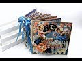 Vintage Sun Kissed Mini Album Scrapbook Polly's Paper Studio Graphic 45 Midori  Tutorial Handmade