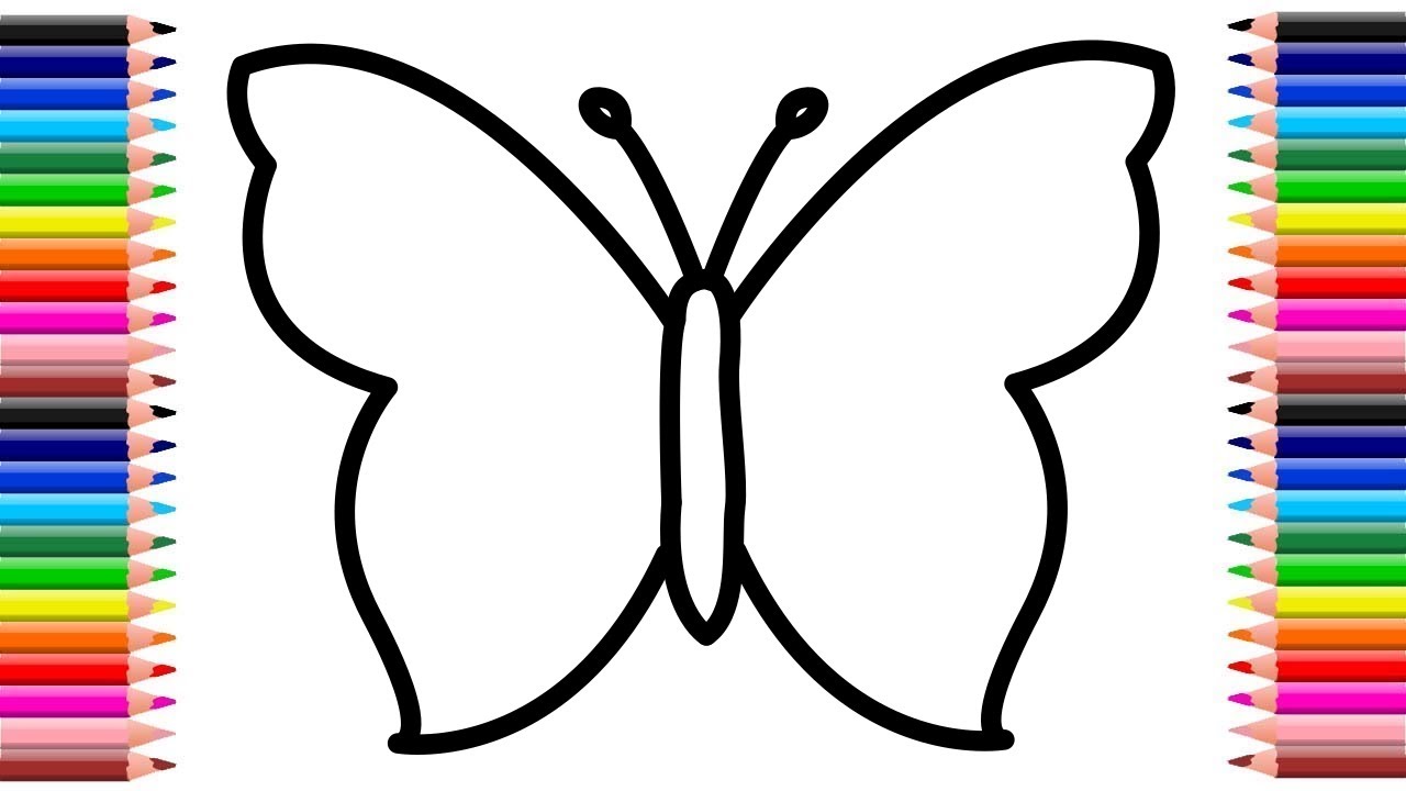 Butterfly Drawing | Easy drawing for kids - YouTube