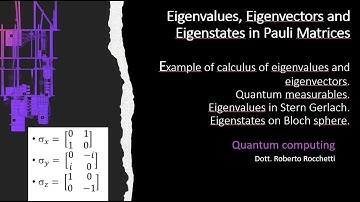 Eigenvalues and Eigenvector in Pauli Matrices. Quantum computing (2023 updated)