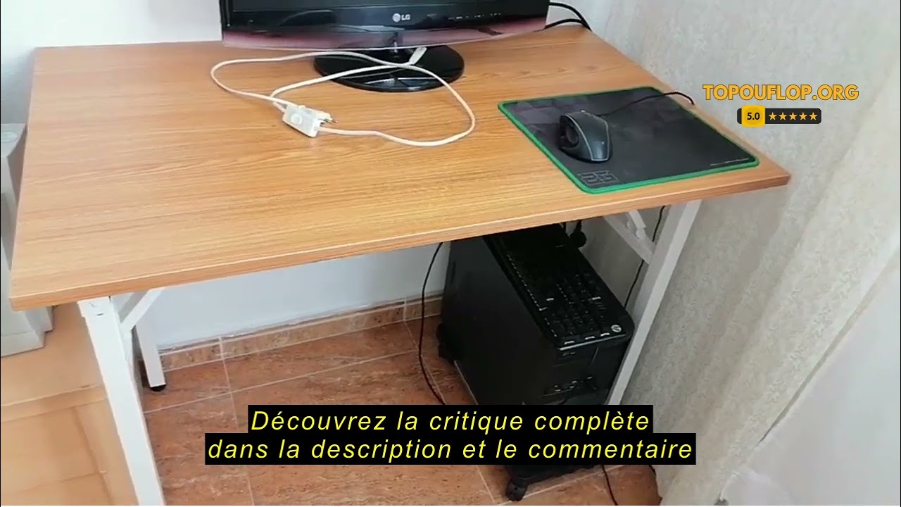 Avis sur la Need Bureau d’Ordinateur Informatique Pliante 100x60cm Table d’étude/à dîner Pliable pou
