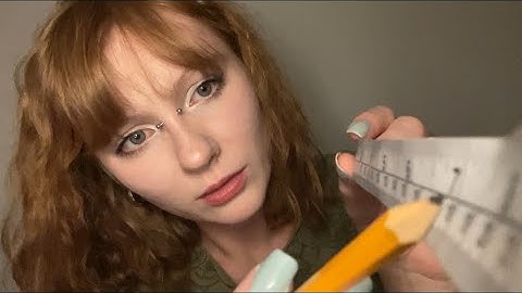 asmr mumbling and measuring  📐📝 examining you with inaudible / unintelligible whispers