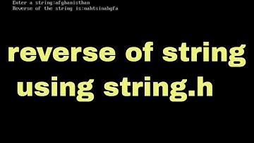 reverse of a string without using string.h