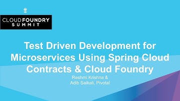 Test Driven Development for Microservices Using Spring Cloud Contracts & Cloud Foundry