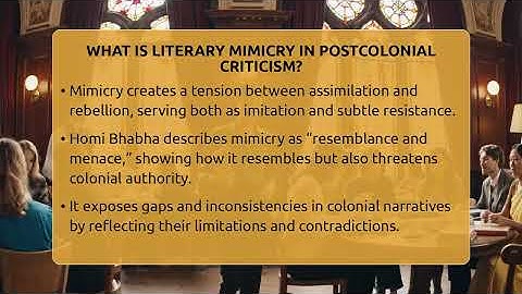 What Is Literary Mimicry In Postcolonial Criticism? - The Prose Path
