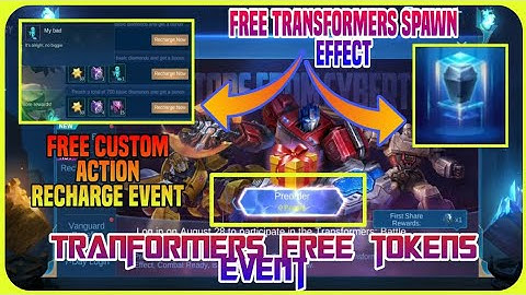 FREE TRANSFORMERS TOKEN DRAW EVENT | Spawn Effect is FREE ONLY | Custom Action Event | MLBB
