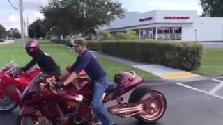 Bikers leading the Vietnamese Americans for Trump Caravan in Margate, Florida