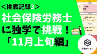 【挑戦記録3】社会保険労務士に独学で挑戦！ 「11月上旬編」