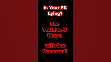Is Your PC Lying? See TRUE GPU Usage with One Command!