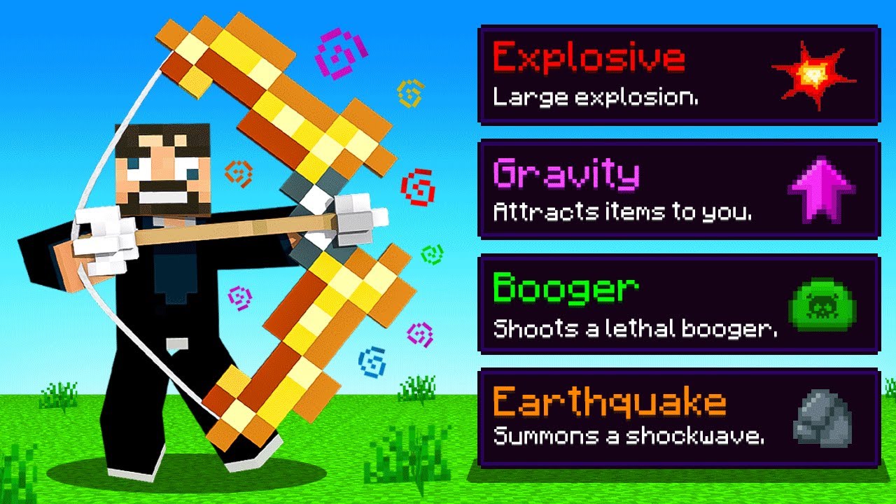 BEATING Minecraft with 10 BOWS MOJANG WANTED To ADD