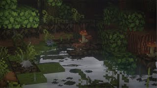 Minecraft but it's raining outside in the Redwood Forest | Ambient Minecraft Relaxation 🍃