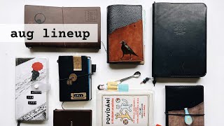 August Planner and Journal Lineup: Hobonichi, Traveler&#39;s Notebook, Bullet Journal #plannerlineup
