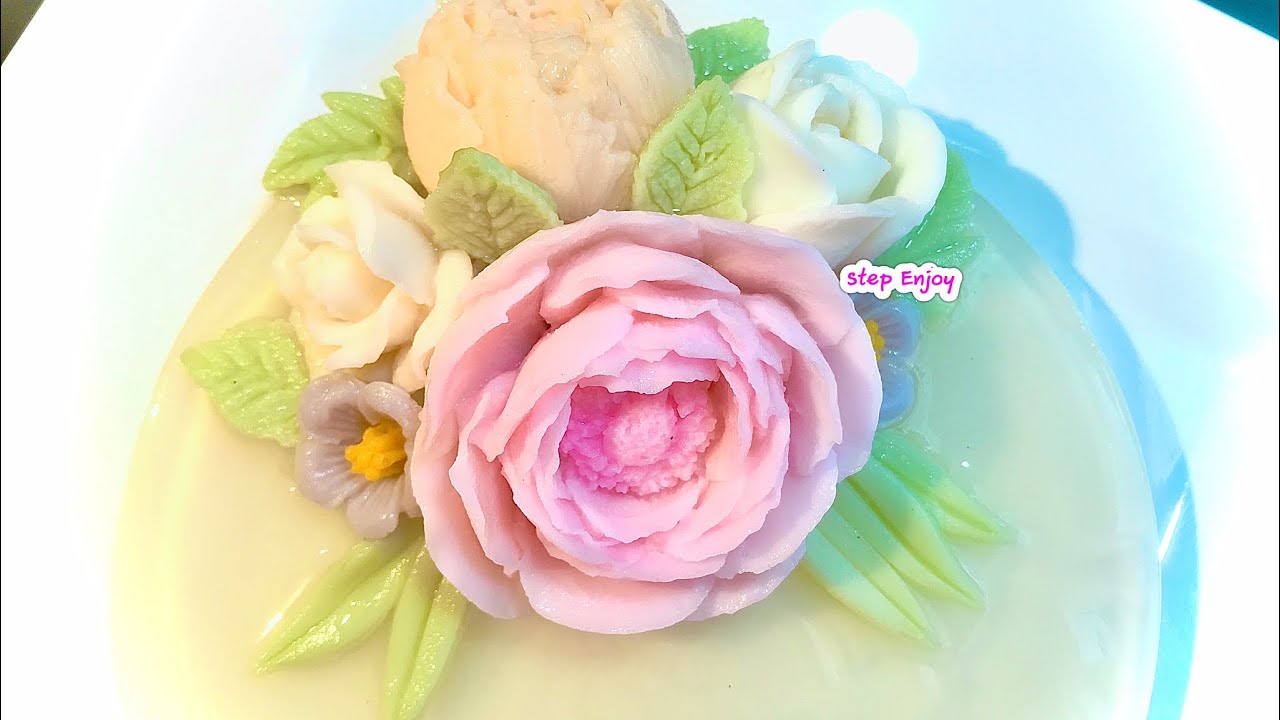วุ้นดอกไม้  วิธีทำวุ้นดอกไม้สวยๆ ฝึกสมาธิกันค่ะ ทานได้ อร่อยด้วย How To Make Jelly Flowers