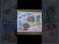 Easy drawing of Krishna with Makhan and Bansuri #shorts #trending #viral #flute #krishna #bhagwan