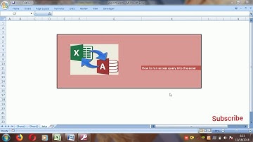 How to run the access query in excel