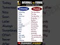 Formal vs informal English|| spoken english practice