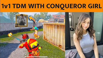 🔥1v1 TDM WITH CONQUEROR GIRL, THEY CHALLENGE FOR M24 ONLY IN TDM CAN WE WIN?
