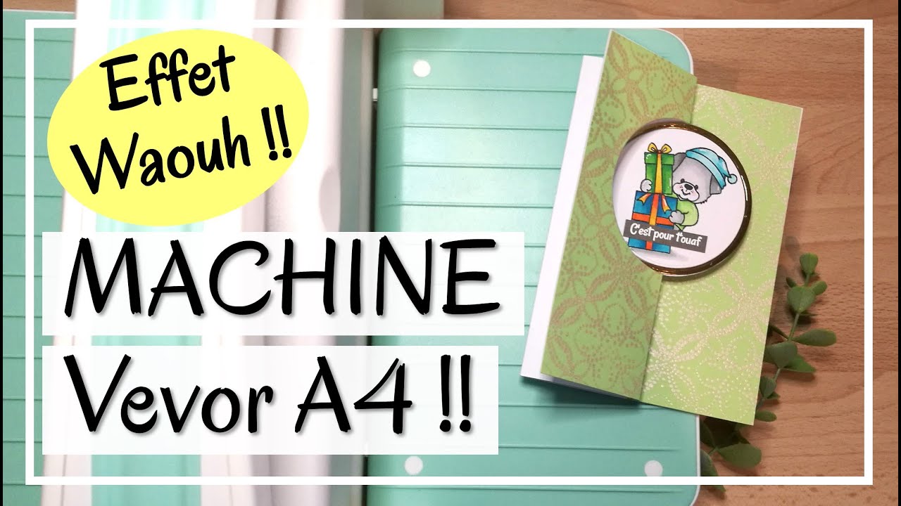 Carte FLIP-FLAP : PEU de MATÉRIEL, BEAUCOUP D'EFFET !!! Et la MACHINE DE DÉCOUPE A4 VEVOR ! #Vevor