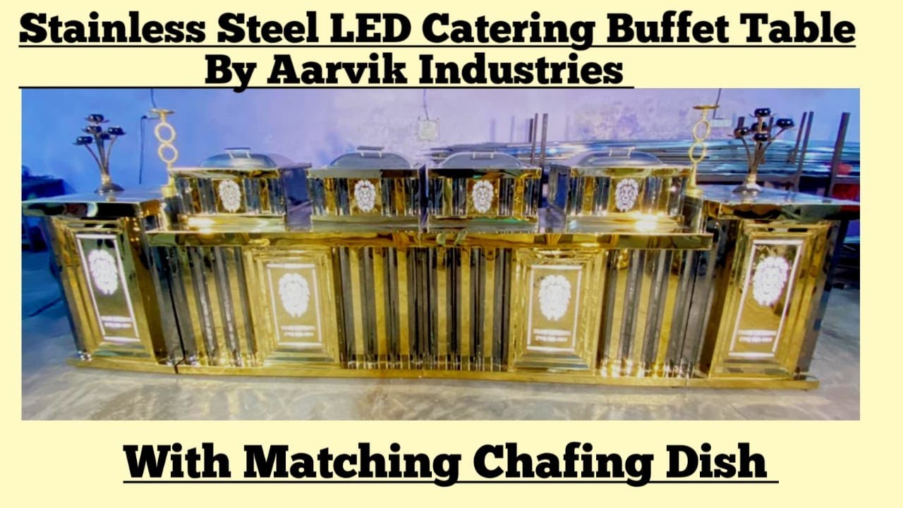 Stainless Steel LED Catering Counter By Aarvik Industries