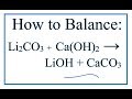 Balancing Chemical Equations with Polyatomic Ions