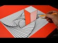 Easy 3D Drawing | Optical Illusion / Spiral Art / Abstract Pattern / Satisfying